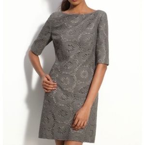 Adrianna Papell Gray Crochet Lace Dress - Size 8